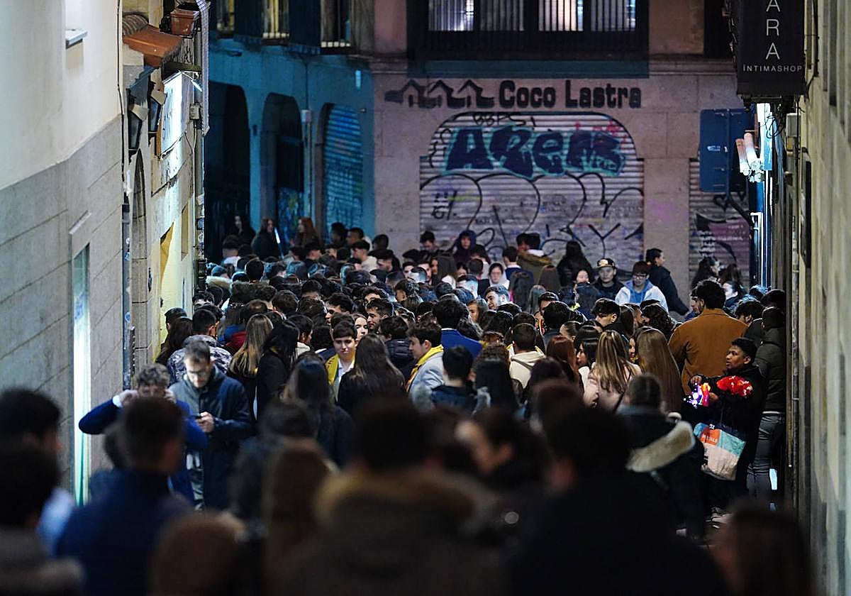 Imagen de una zona de ocio nocturno de Salamanca.