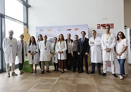Presentación de la campaña en el Hospital para visibilizar el linfoma.