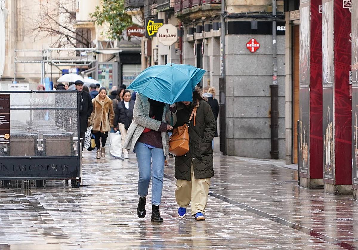 Imagen de un día lluvioso en Salamanca.
