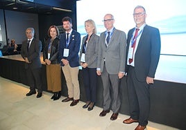 Luis Menor, Rosa López, Javier Calvo, Cristina Montalvá, Javier Iglesias y Jesús Armando Fernández