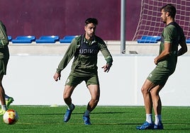 Ramiro, junto a Carlos de la Nava en un entrenamiento.