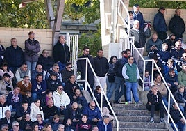 Rafael Dueñas sigue con el gesto torcido y las manos en los bolsillos el choque de este domingo en Las Pistas.