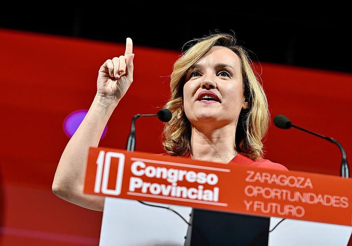 La ministra de Educación, Formación Profesional y Deportes y secretaria general del PSOE de Aragón, Pilar Alegría.