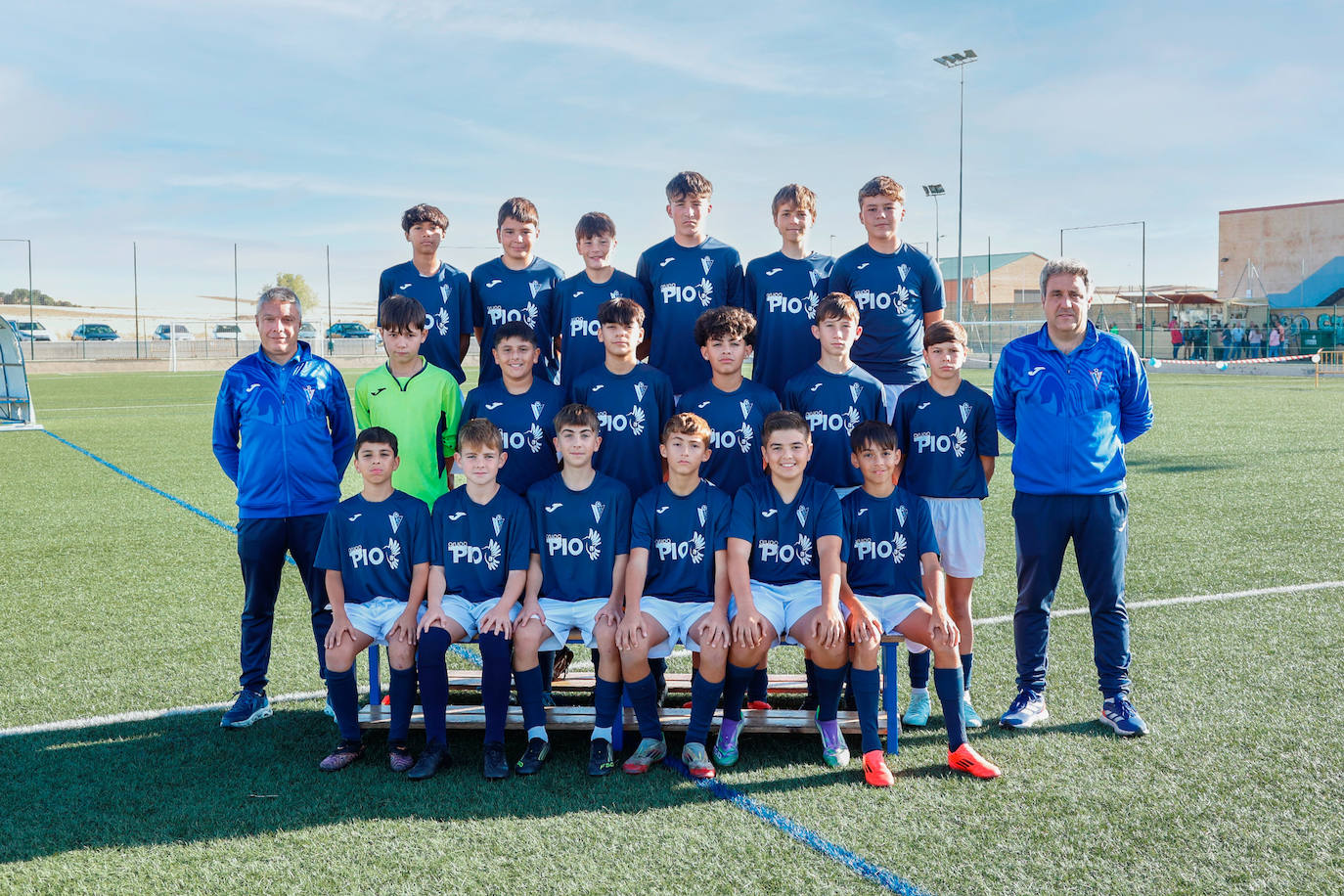 Luis Fraile (entrenador), Rodrigo Amador (delegado), Guillermo, David, Hugo, Héctor, Eric, Eleder, Iker, Alejandro Pablo, Alejandro, Miguel Ángel, Manuel, Oliver, Fabio, Víctor, Izan, Alonso, Jorge y Abel.
