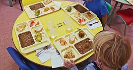 Imagen de archivo de un comedor escolar de la provincia.