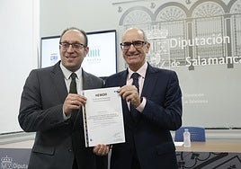 Marcos Iglesias, diputado de Economía, y Javier Iglesias, presidente de la Diputación.