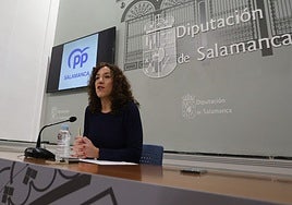 Pilar Sánchez, portavoz del Grupo Popular en la Diputación de Salamanca.