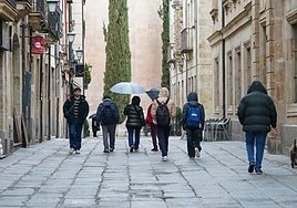 Imagen de un día lluvioso en Salamanca.
