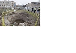 El pozo hallado en el Cerro de San Vicente.