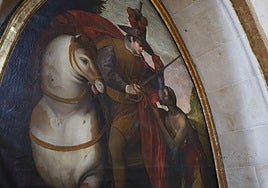 El cuadro 'San Martín repartiendo su capa con un mendigo'.