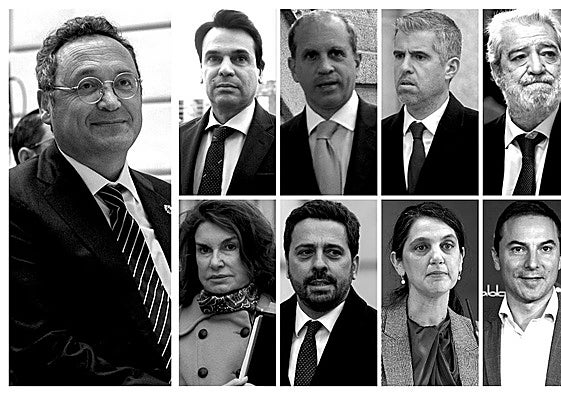 Montaje de los principales personajes del caso contra el fiscal general del Estado.