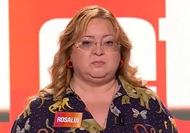 Rosalía, durante la emisión del último programa de 'Saber y ganar'.