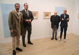 Ángel Peralvo, David Mingo, José Fuentes y Juan Carlos Bueno, en la presentación de la exposición.