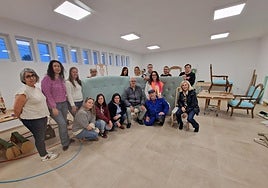 Clausura del curso de tapicería en Torrejón de Alba.