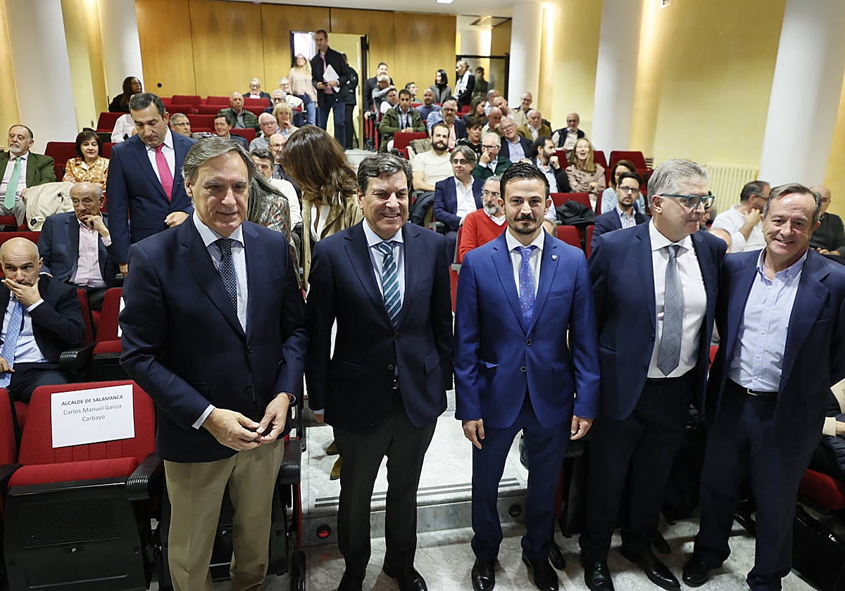 Carbayo, Carriedo, Rollán y Rico en la celebración del XX aniversario de Secot.