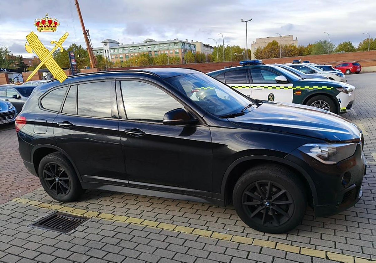 Vehículo recuperado por los agentes.