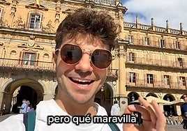 Pantallazo de uno de los vídeos que ha grabado 'Romancito' en Salamanca.