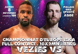 Cartel anunciador del combate.