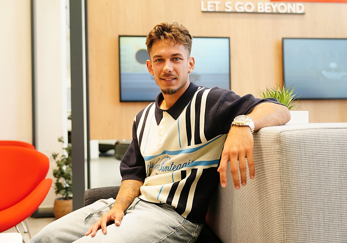 Palmero, el día de su presentación como jugador de Unionistas.