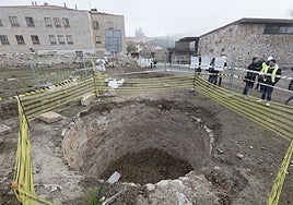 La estructura descubierta en el Cerro de San Vicente.