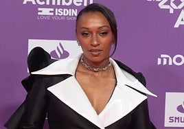 La atleta Ana Peleteiro durante el photocall previo a la entrega de Los40 Music Awards Santander 2025, en el Roig Arena, a 7 de noviembre de 2025, en Valencia, Comunidad Valenciana (España).