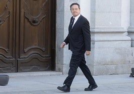 El fiscal general del Estado, Álvaro García Ortiz, durante la primera jornada del juicio en su contra en el Tribunal Supremo.