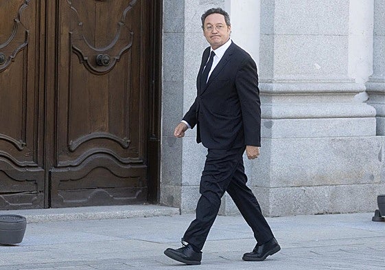 El fiscal general del Estado, Álvaro García Ortiz, durante la primera jornada del juicio en su contra en el Tribunal Supremo.