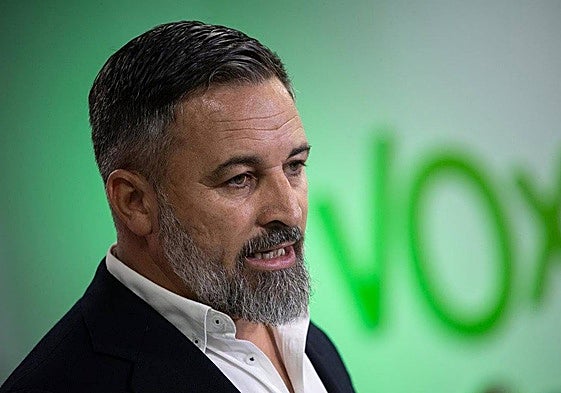 El presidente de Vox, Santiago Abascal.