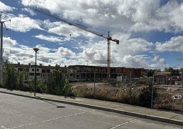 Zona en construcción en Villamayor de Armuña.