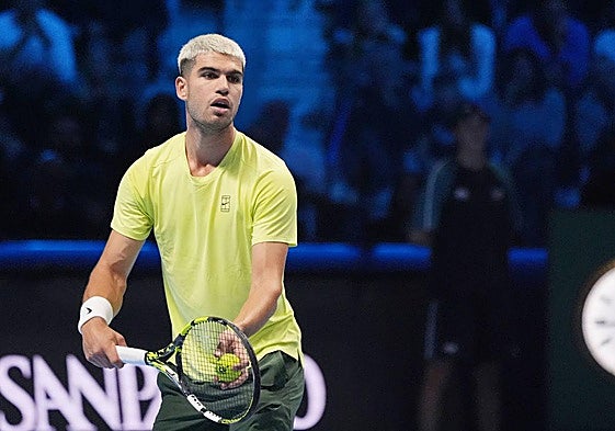 Carlos Alcaraz, durante las ATP Finals de Turín.