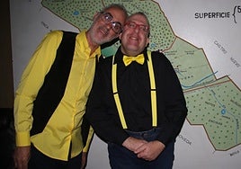 Edu Luky, junto a José de Luna, en su actuación en Castro Enríquez.