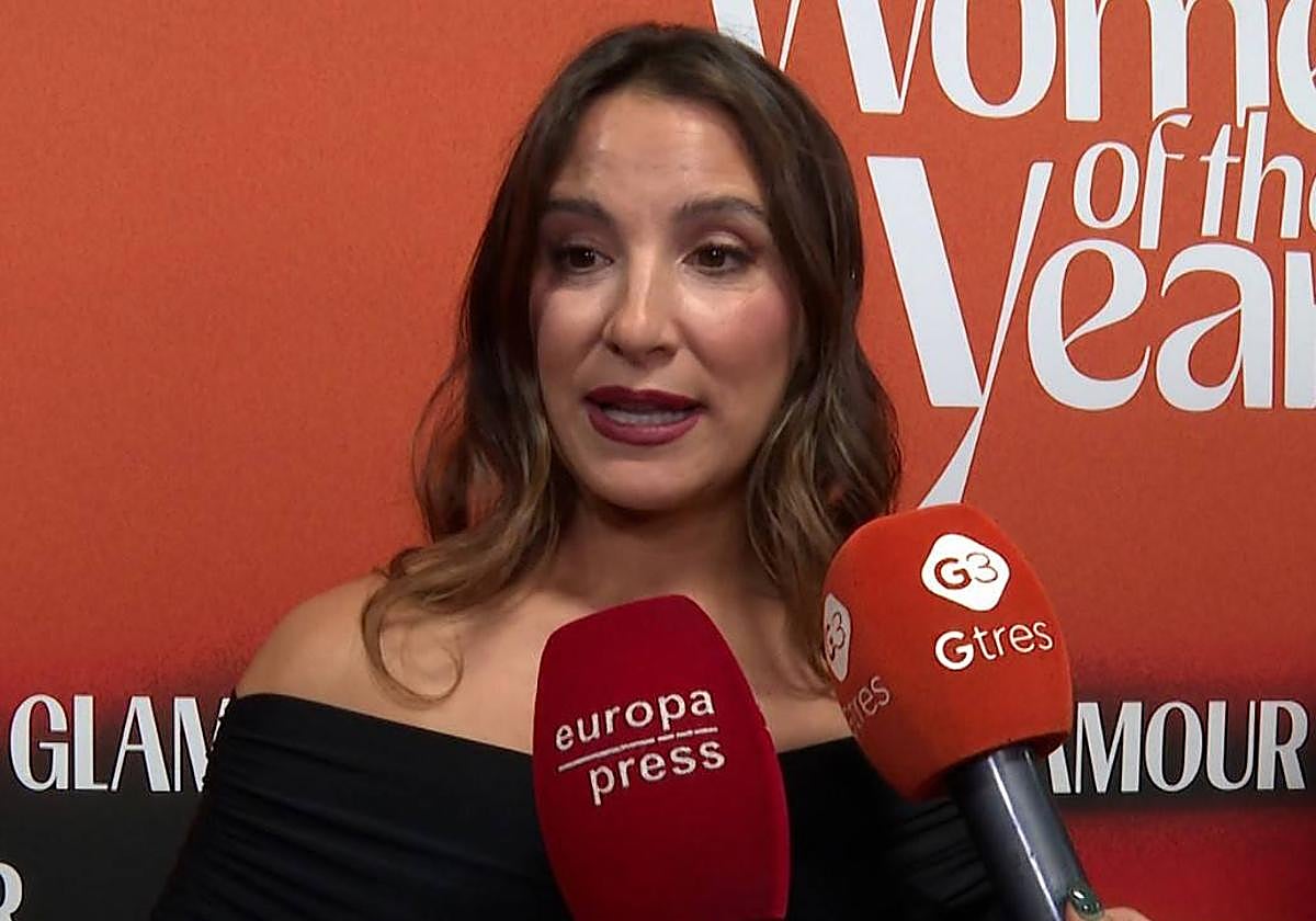 Marta Pombo, ante los medios de comunicación.