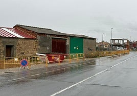 Imagen de la zona en la que se está efectuando la actuación en Villamayor.