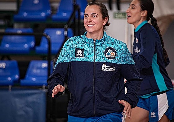 Andrea Vilaró, sonriente, en su vuelta tras la selección.