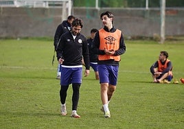 Mancebo y Marotías, al término de la sesión de este miércoles.