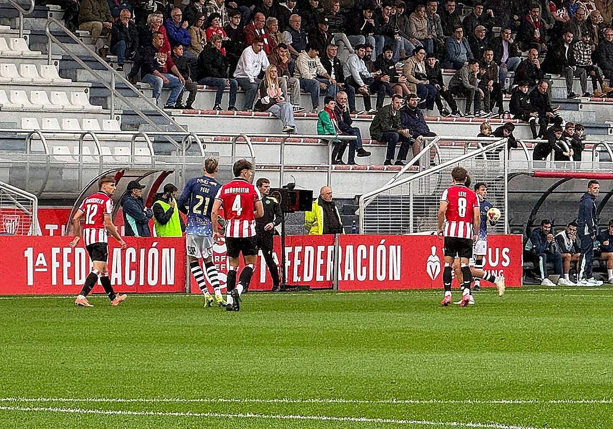 Imagen del partido entre Unionistas y Bilbao Athletic de este pasado sábado, 1 de noviembre.