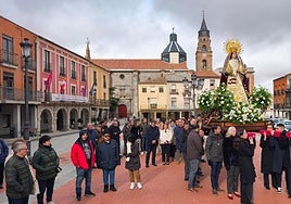 Traslado de la Virgen de las Lágrimas en Peñaranda.