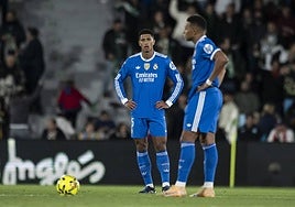 Jude Bellingham, durante el partido que el Real Madrid ha disputado en la noche de este domingo contra el Elche Club de Fútbol en el Manuel Martínez Valero.