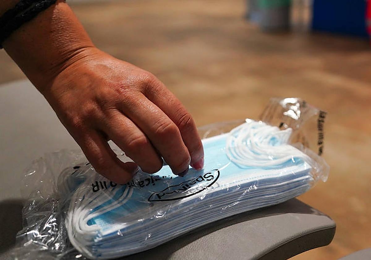 Mascarillas disponibles en un Hospital.