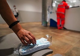 Mascarillas disponibles en un Hospital.