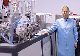 Begoña Quintana, en el Laboratorio de Radiaciones.