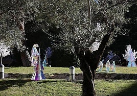 Imagen de las figuras mostradas en los Jardines de Santo Domingo estas Navidades.