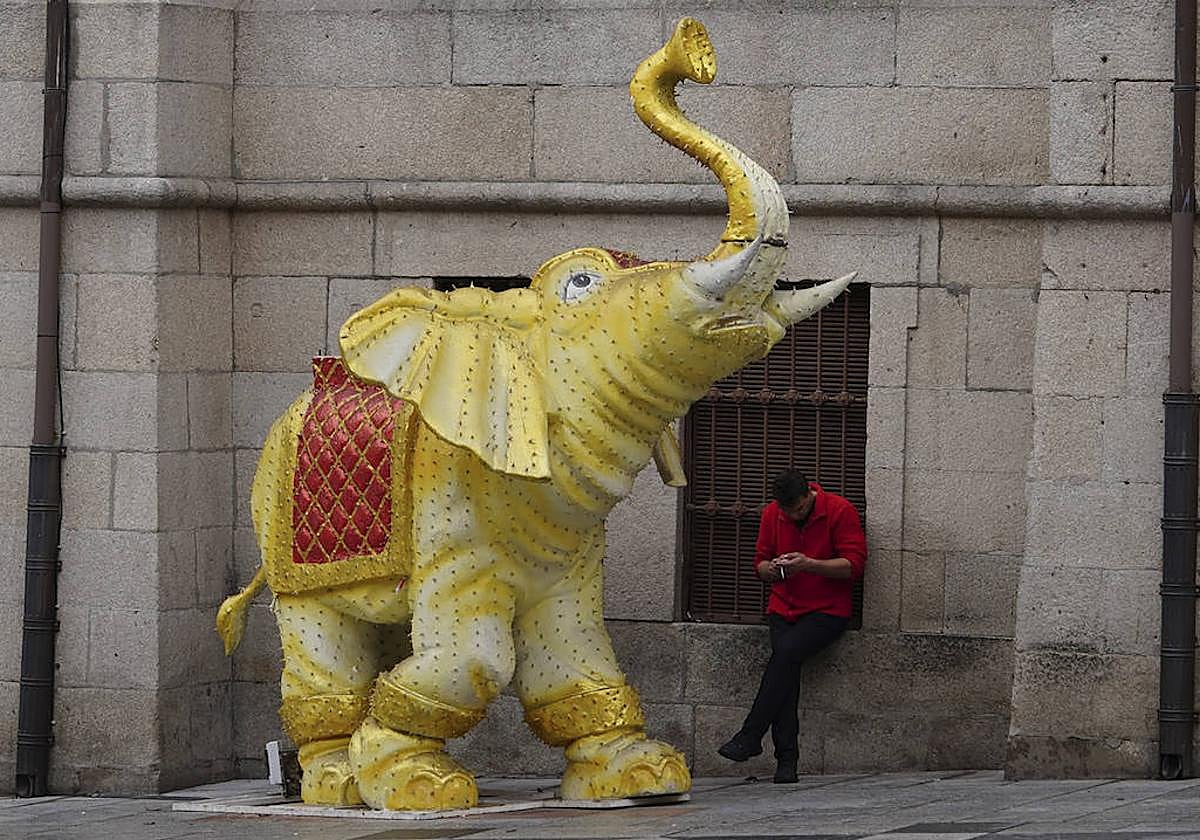 El elefante de la plaza del Mercado.