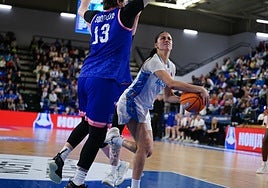 Claudia Soriano, en el choque del miércoles en la Eurocup.