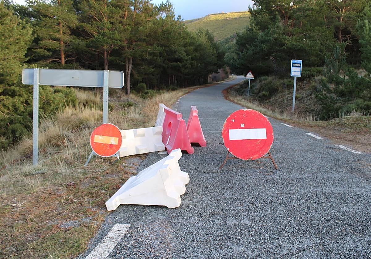 Imagen del inicio del corte de la carretera.