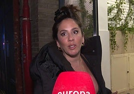 Anabel Pantoja, ante el micrófono de Europa Press.