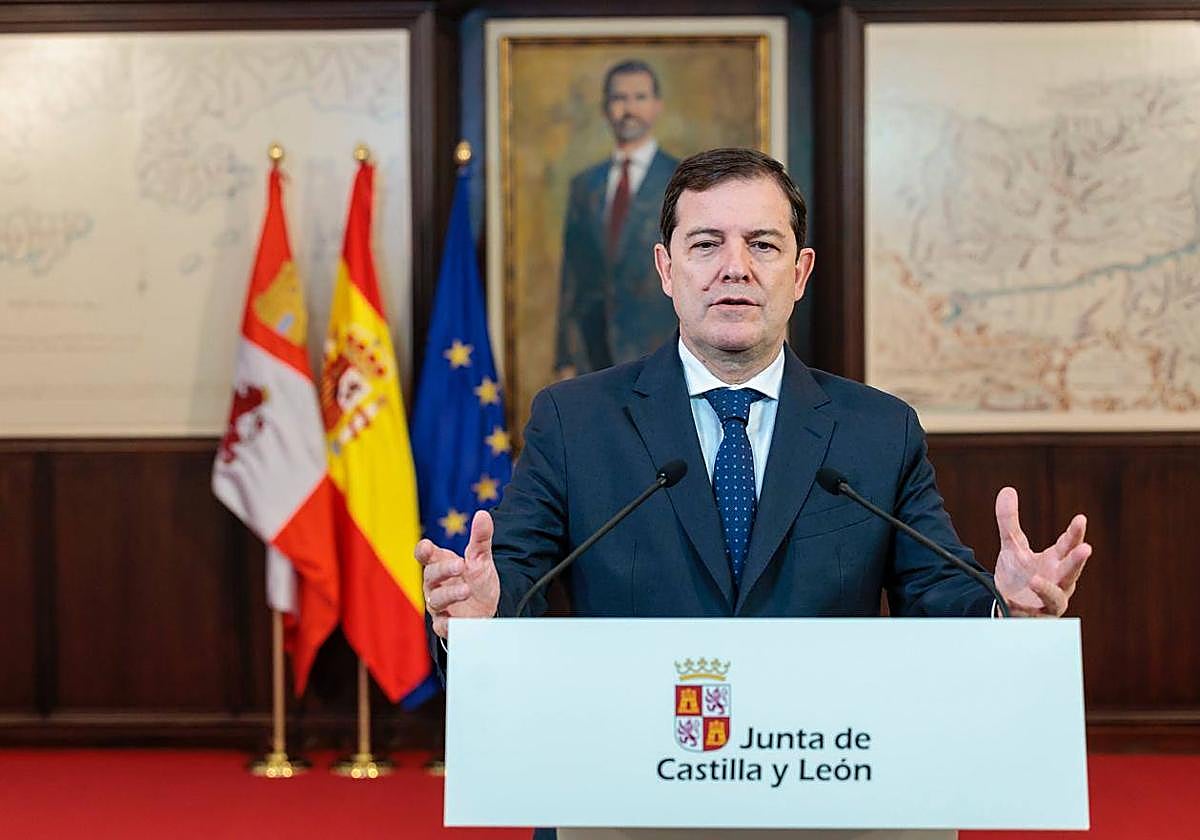 El presidente de Castilla y León, Alfonso Fernández Mañueco.