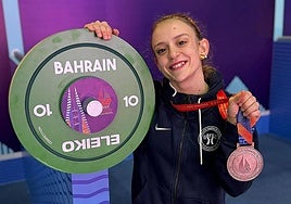 La halterófila salmantina Marta García Rincón.