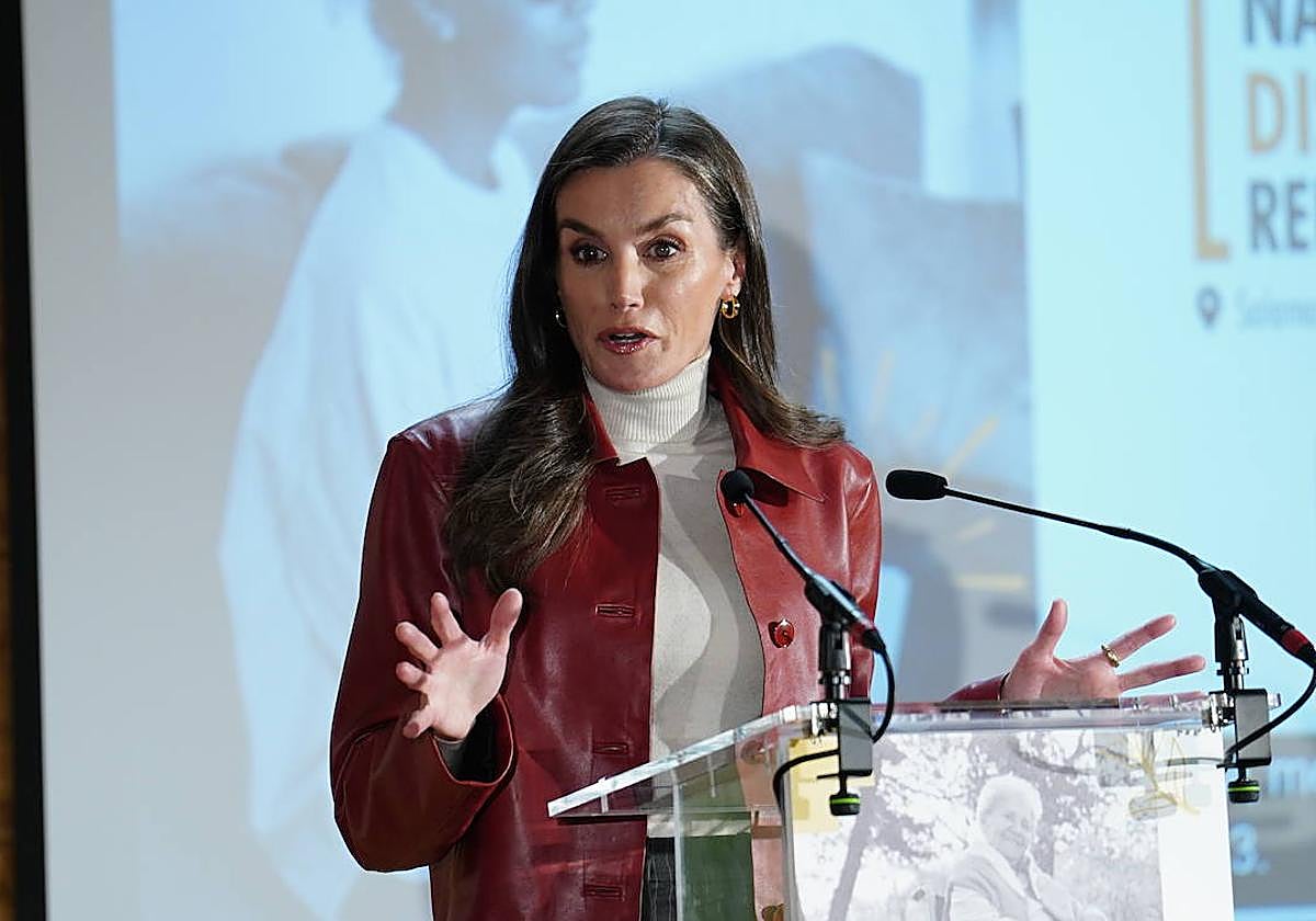 La reina Letizia, en la entrega de los Premios Nacionales de Discapacidad.