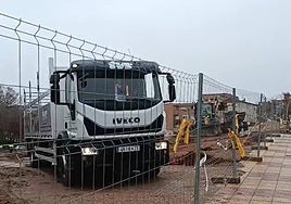 Imagen de las obras que se están acometiendo en la Avenida de Salamanca.